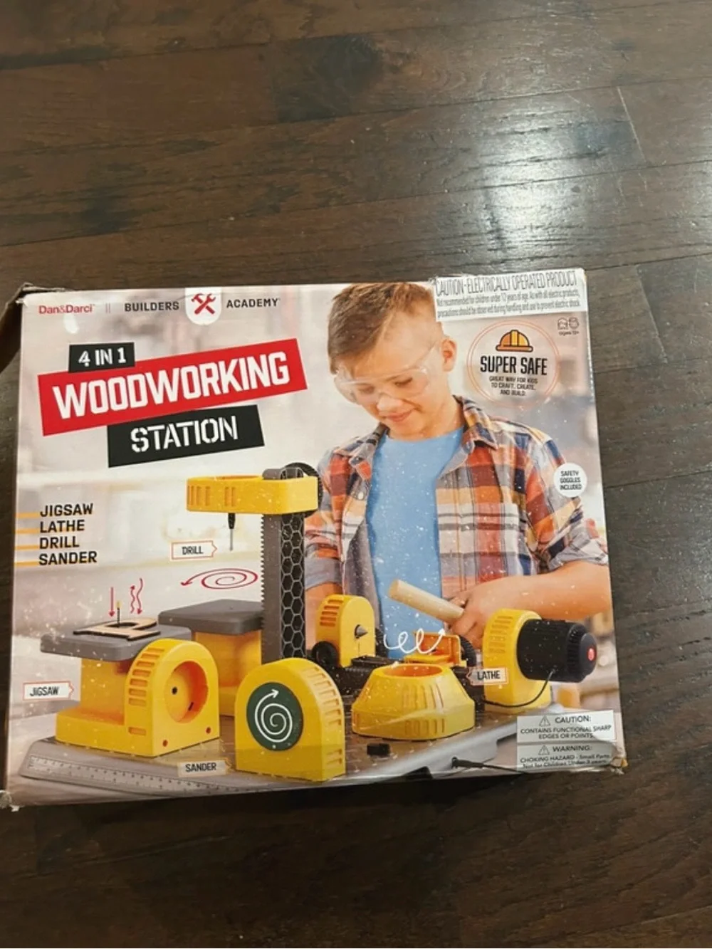 4-in-1 Woodworking Station Kids Toy - Yellow